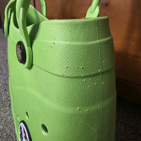 OPTARI Sol Tote Rubber Waterproof Green Beach Pool Travel Handbag Utility - Picture 14 of 15